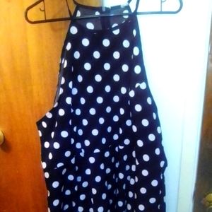Polka dot sleeveless peplum top size 2X